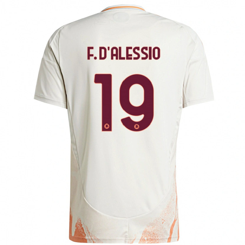 Danxen Män Francesco D'alessio #19 Grädde Vit Orange Bortatröja Matchtröjor 2024/25 Tröjor T-Tröja