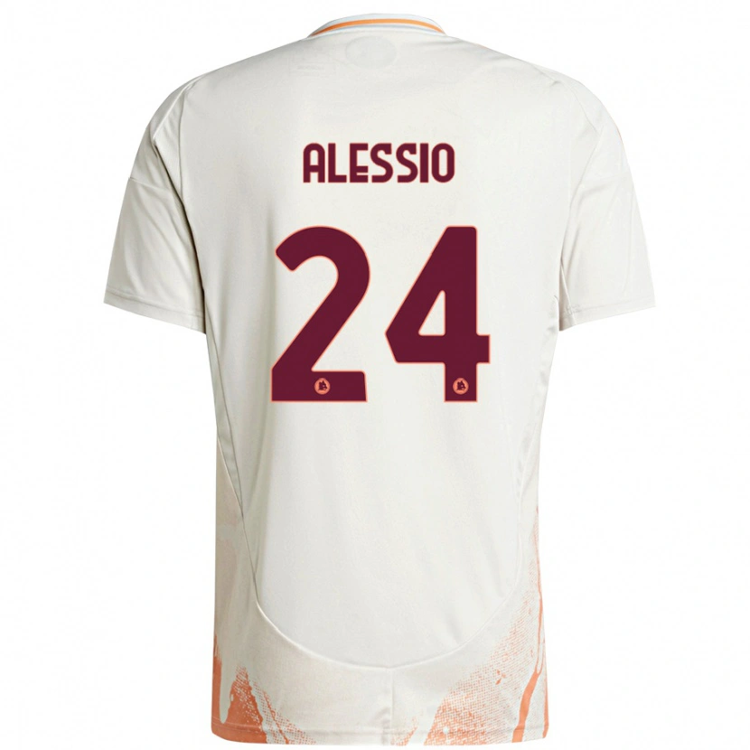 Danxen Män Filippo Alessio #24 Grädde Vit Orange Bortatröja Matchtröjor 2024/25 Tröjor T-Tröja