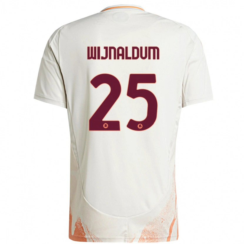 Danxen Män Georginio Wijnaldum #25 Grädde Vit Orange Bortatröja Matchtröjor 2024/25 Tröjor T-Tröja