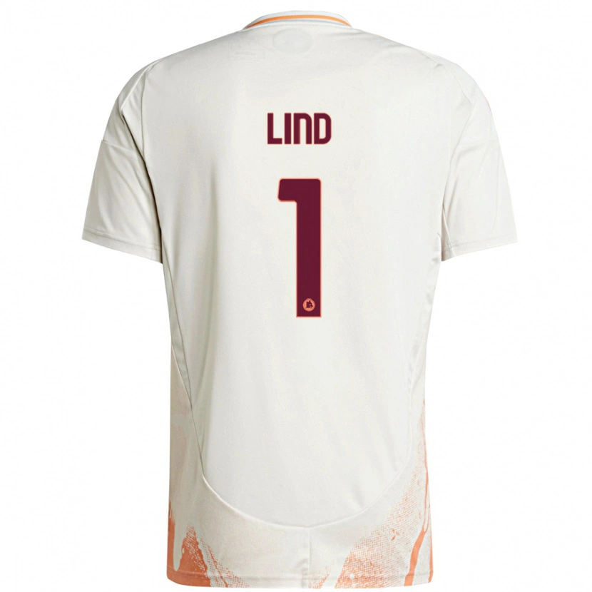 Danxen Män Emma Lind #1 Grädde Vit Orange Bortatröja Matchtröjor 2024/25 Tröjor T-Tröja