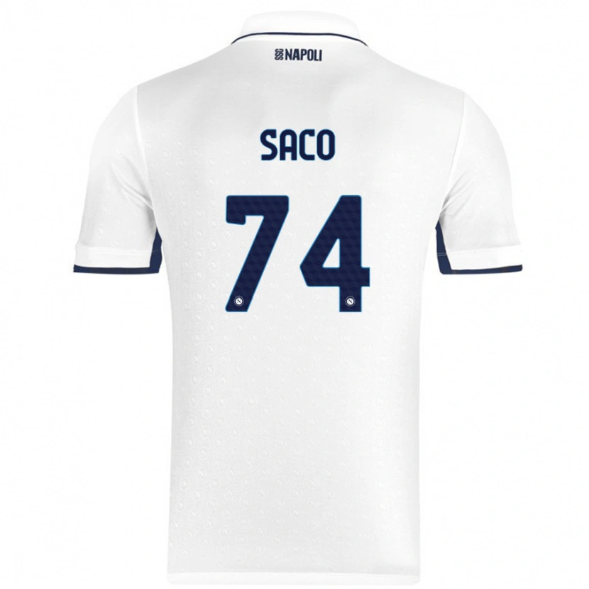 Danxen Män Coli Saco #74 Vit Kungsblå Bortatröja Matchtröjor 2024/25 Tröjor T-Tröja