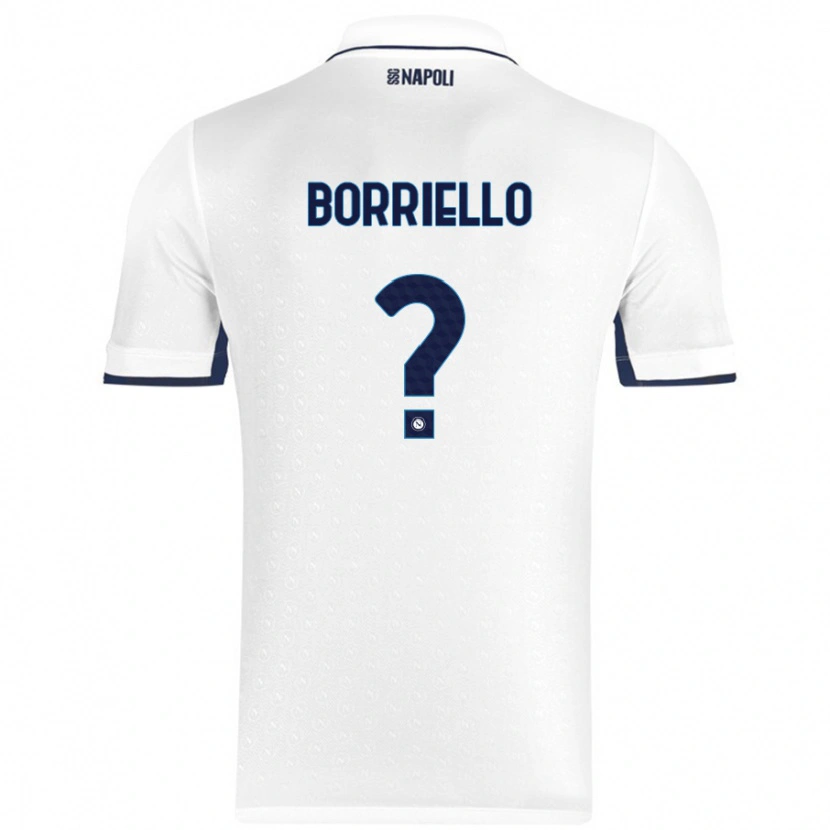 Danxen Män Salvatore Borriello #0 Vit Kungsblå Bortatröja Matchtröjor 2024/25 Tröjor T-Tröja