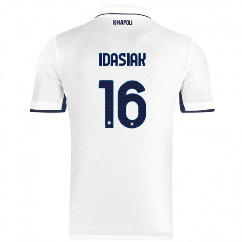 Danxen Män Hubert Idasiak #16 Vit Kungsblå Bortatröja Matchtröjor 2024/25 Tröjor T-Tröja