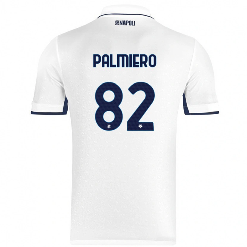 Danxen Män Luca Palmiero #82 Vit Kungsblå Bortatröja Matchtröjor 2024/25 Tröjor T-Tröja