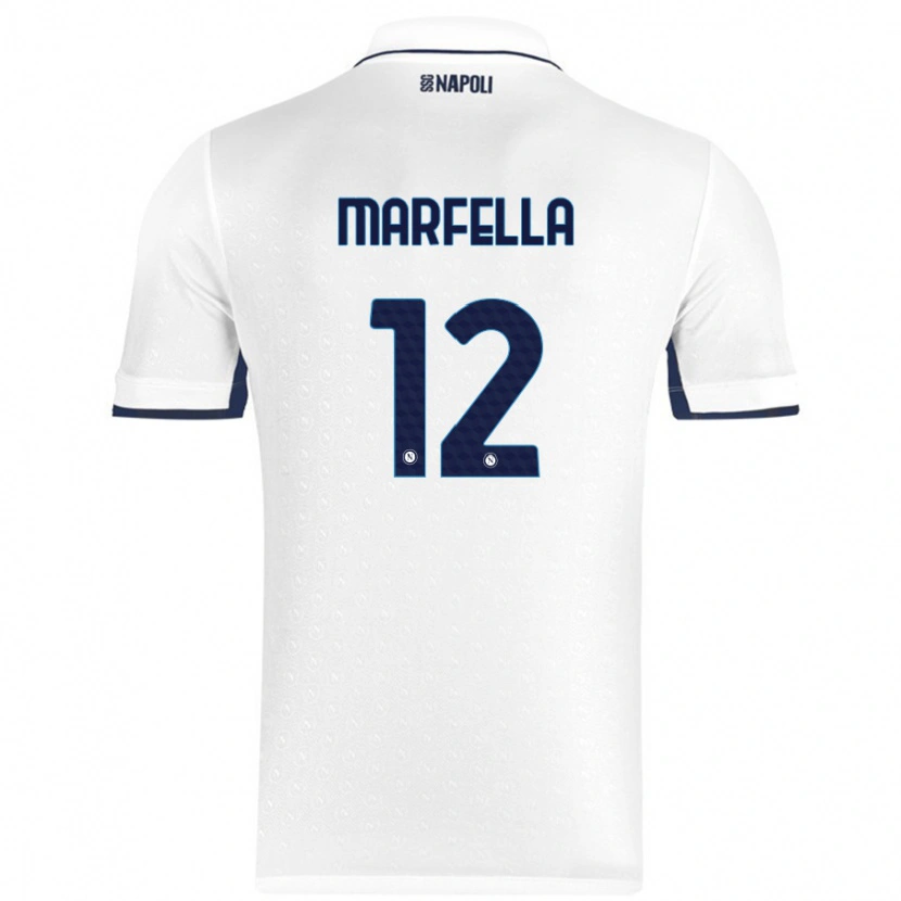 Danxen Män Davide Marfella #12 Vit Kungsblå Bortatröja Matchtröjor 2024/25 Tröjor T-Tröja