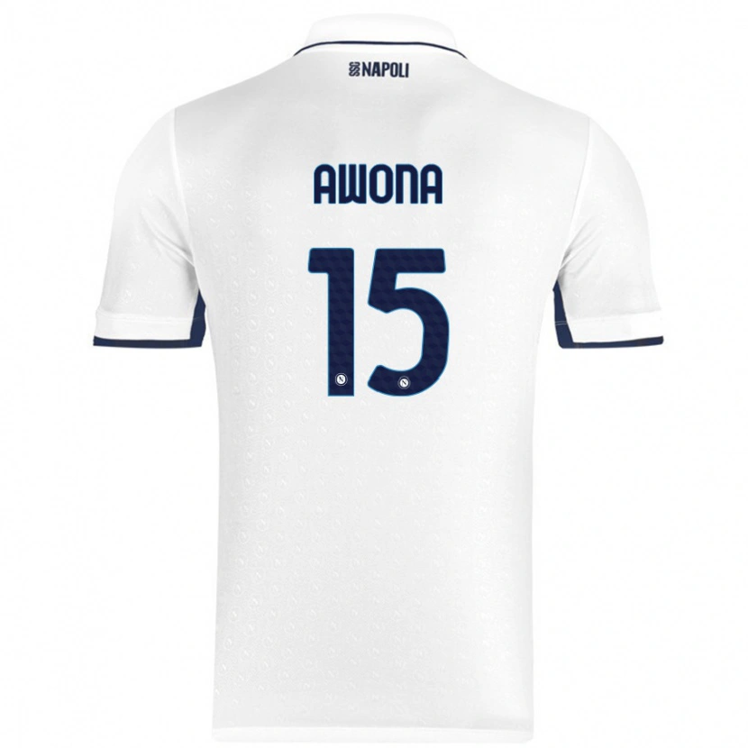 Danxen Män Aurelle Awona #15 Vit Kungsblå Bortatröja Matchtröjor 2024/25 Tröjor T-Tröja
