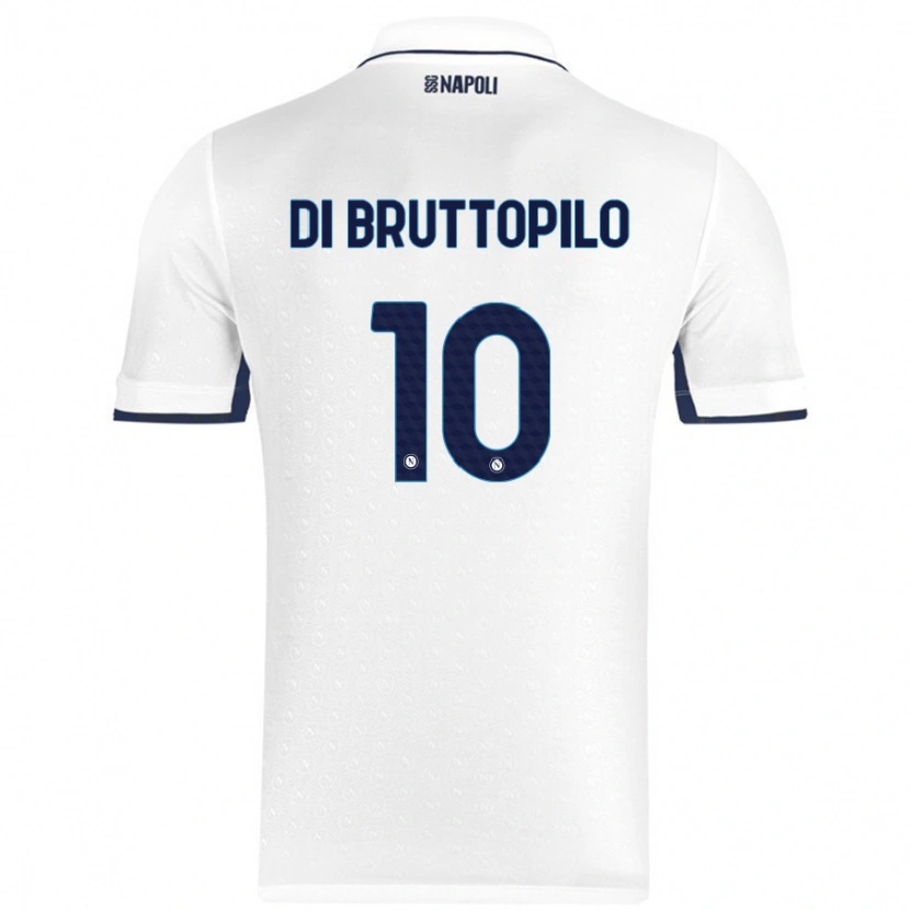 Danxen Män Giuseppe Ambrosino Di Bruttopilo #10 Vit Kungsblå Bortatröja Matchtröjor 2024/25 Tröjor T-Tröja