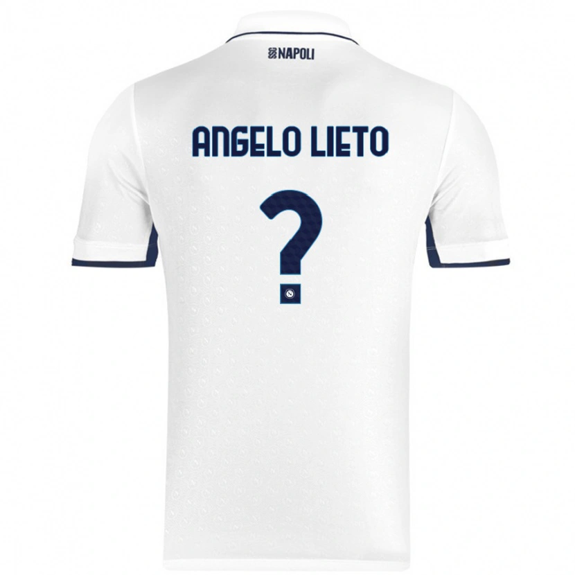 Danxen Män Angelo Lieto #0 Vit Kungsblå Bortatröja Matchtröjor 2024/25 Tröjor T-Tröja