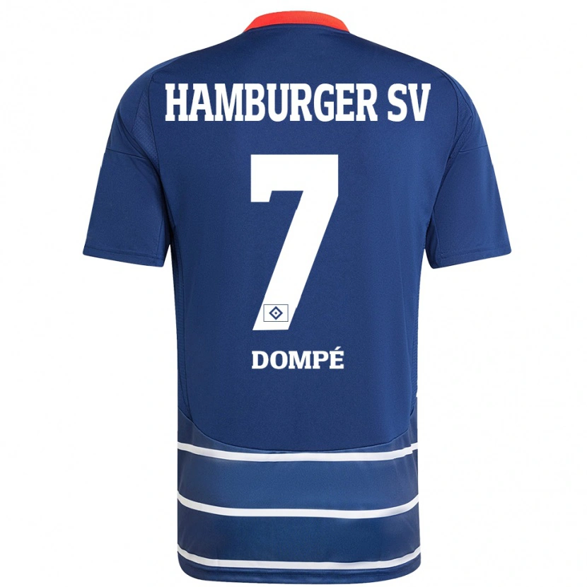 Danxen Män Jean-Luc Dompé #7 Mörkblå Bortatröja Matchtröjor 2024/25 Tröjor T-Tröja