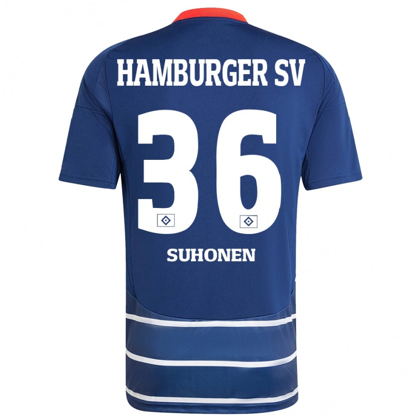 Danxen Män Anssi Suhonen #36 Mörkblå Bortatröja Matchtröjor 2024/25 Tröjor T-Tröja
