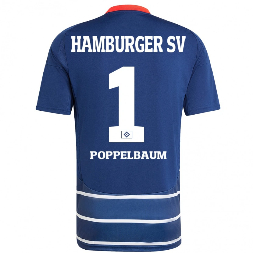 Danxen Män Colin Poppelbaum #1 Mörkblå Bortatröja Matchtröjor 2024/25 Tröjor T-Tröja