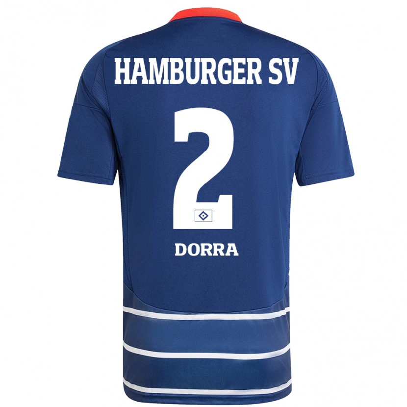 Danxen Män Raphael Dorra #2 Mörkblå Bortatröja Matchtröjor 2024/25 Tröjor T-Tröja