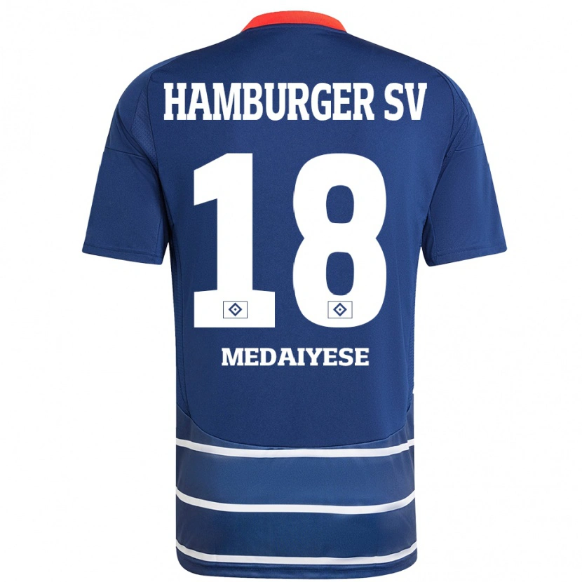 Danxen Män Olamide Medaiyese #18 Mörkblå Bortatröja Matchtröjor 2024/25 Tröjor T-Tröja