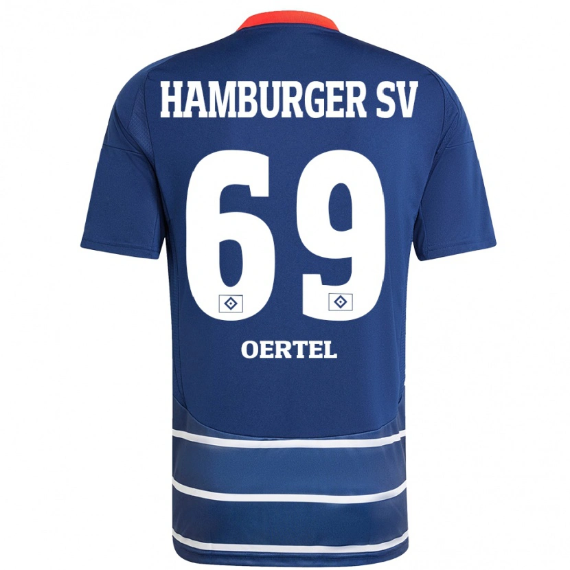 Danxen Män Jan Oertel #69 Mörkblå Bortatröja Matchtröjor 2024/25 Tröjor T-Tröja