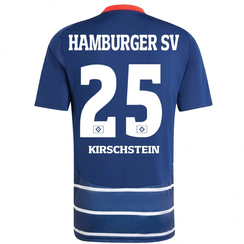 Danxen Män Merle Kirschstein #25 Mörkblå Bortatröja Matchtröjor 2024/25 Tröjor T-Tröja