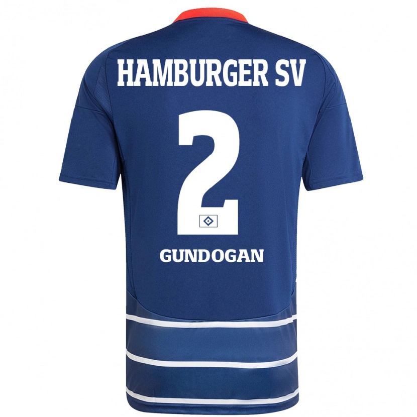 Danxen Män Haci Gündogan #2 Mörkblå Bortatröja Matchtröjor 2024/25 Tröjor T-Tröja