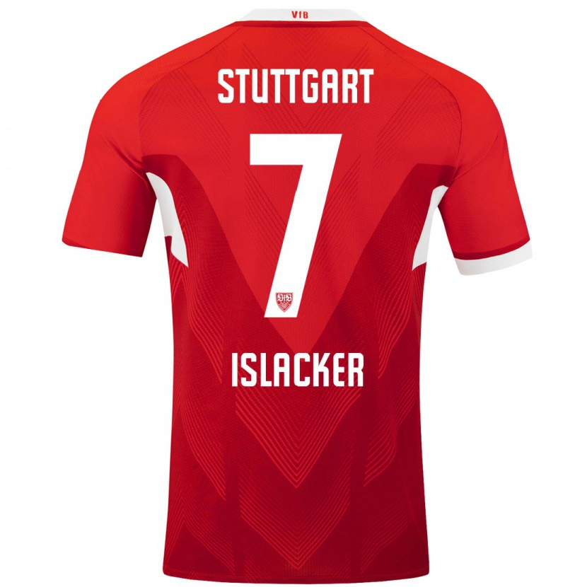 Danxen Män Mandy Islacker #7 Röd Vit Bortatröja Matchtröjor 2024/25 Tröjor T-Tröja