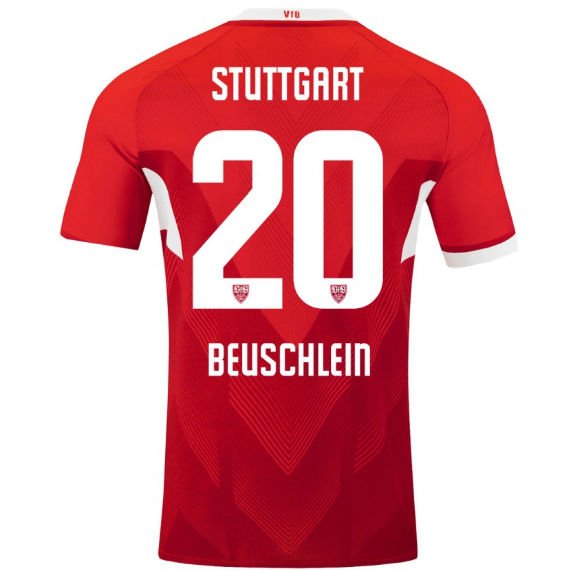 Danxen Män Jana Beuschlein #20 Röd Vit Bortatröja Matchtröjor 2024/25 Tröjor T-Tröja