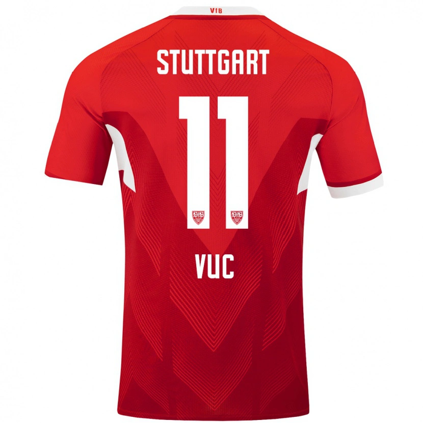 Danxen Män Patrick Vuc #11 Röd Vit Bortatröja Matchtröjor 2024/25 Tröjor T-Tröja