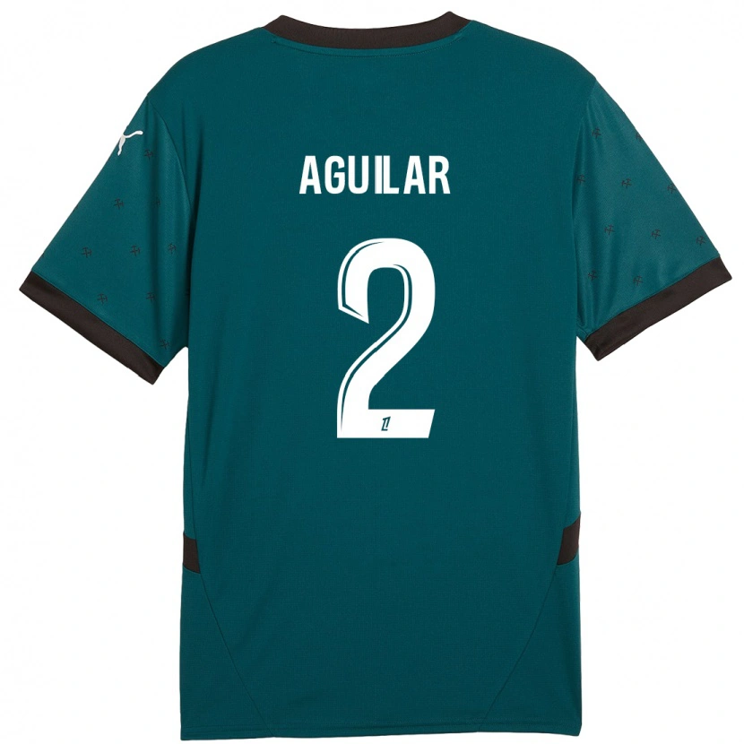 Danxen Män Ruben Aguilar #2 Mörkgrön Bortatröja Matchtröjor 2024/25 Tröjor T-Tröja