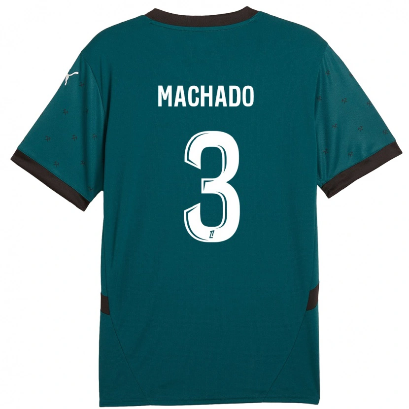Danxen Män Deiver Machado #3 Mörkgrön Bortatröja Matchtröjor 2024/25 Tröjor T-Tröja