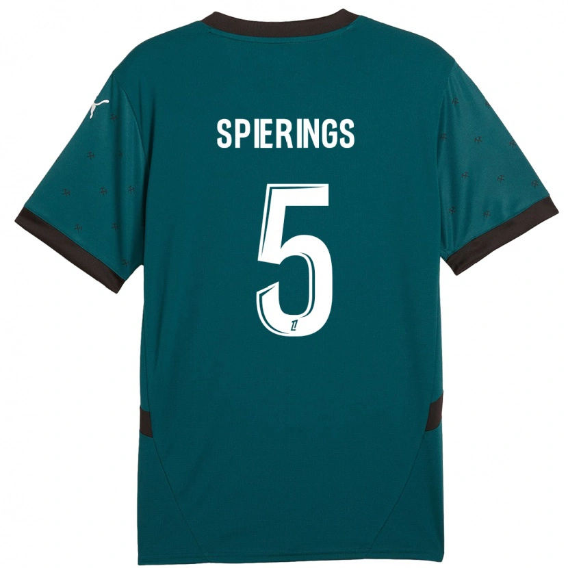 Danxen Män Stijn Spierings #5 Mörkgrön Bortatröja Matchtröjor 2024/25 Tröjor T-Tröja