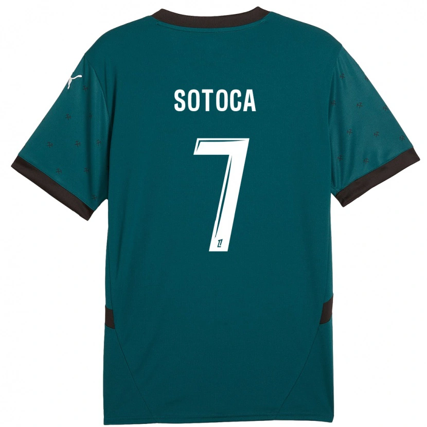 Danxen Män Florian Sotoca #7 Mörkgrön Bortatröja Matchtröjor 2024/25 Tröjor T-Tröja