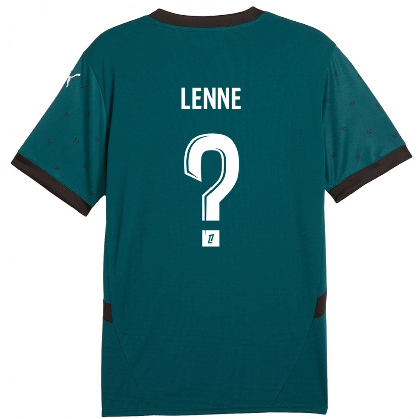 Danxen Män Oscar Lenne #0 Mörkgrön Bortatröja Matchtröjor 2024/25 Tröjor T-Tröja