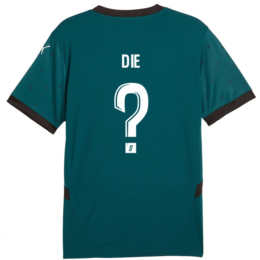 Danxen Män Samuel Dié #0 Mörkgrön Bortatröja Matchtröjor 2024/25 Tröjor T-Tröja