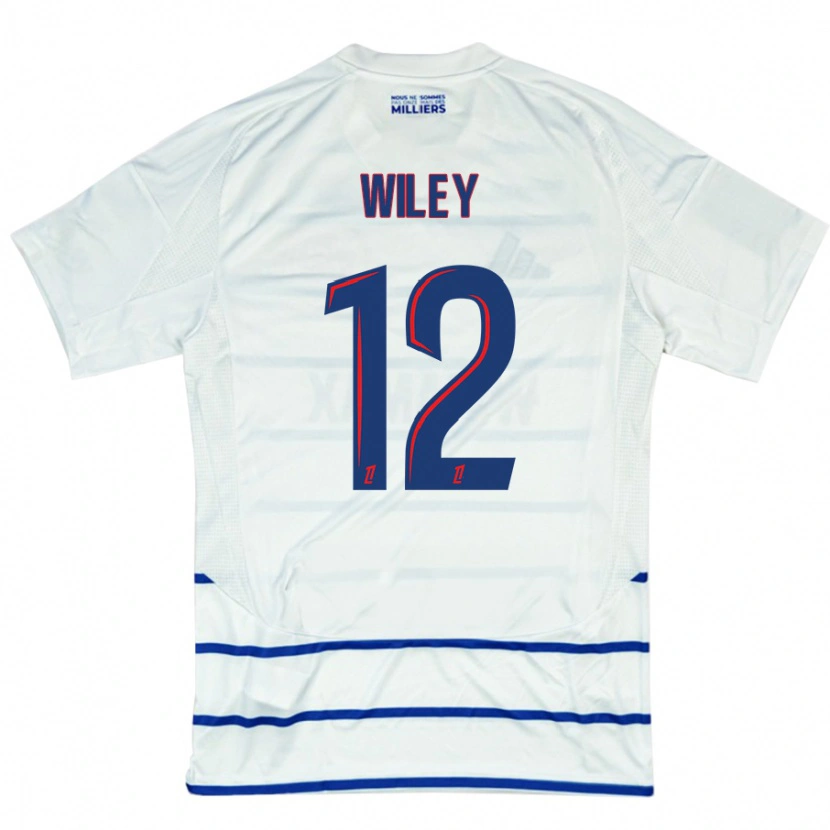 Danxen Män Caleb Wiley #12 Vit Blå Bortatröja Matchtröjor 2024/25 Tröjor T-Tröja