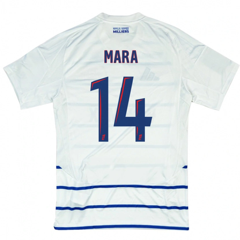 Danxen Män Sékou Mara #14 Vit Blå Bortatröja Matchtröjor 2024/25 Tröjor T-Tröja