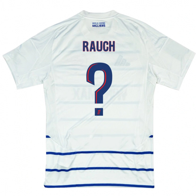 Danxen Män Hugo Rauch #0 Vit Blå Bortatröja Matchtröjor 2024/25 Tröjor T-Tröja