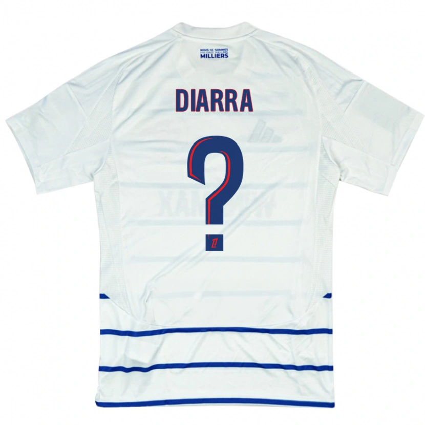 Danxen Män Massaoly Diarra #0 Vit Blå Bortatröja Matchtröjor 2024/25 Tröjor T-Tröja
