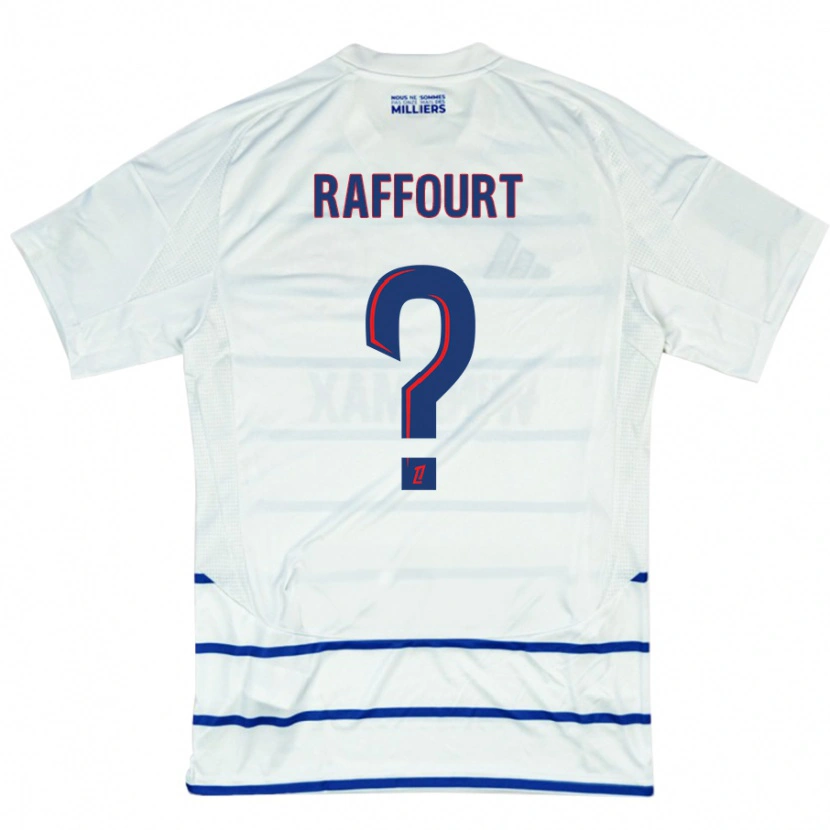 Danxen Män Timéo Raffourt #0 Vit Blå Bortatröja Matchtröjor 2024/25 Tröjor T-Tröja