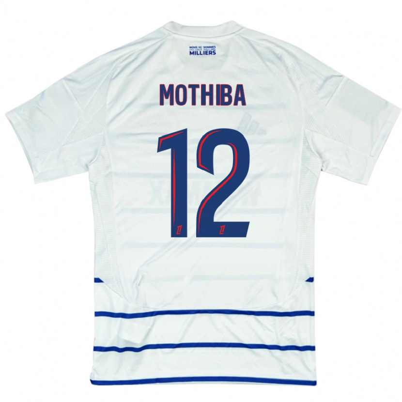 Danxen Män Lebo Mothiba #12 Vit Blå Bortatröja Matchtröjor 2024/25 Tröjor T-Tröja