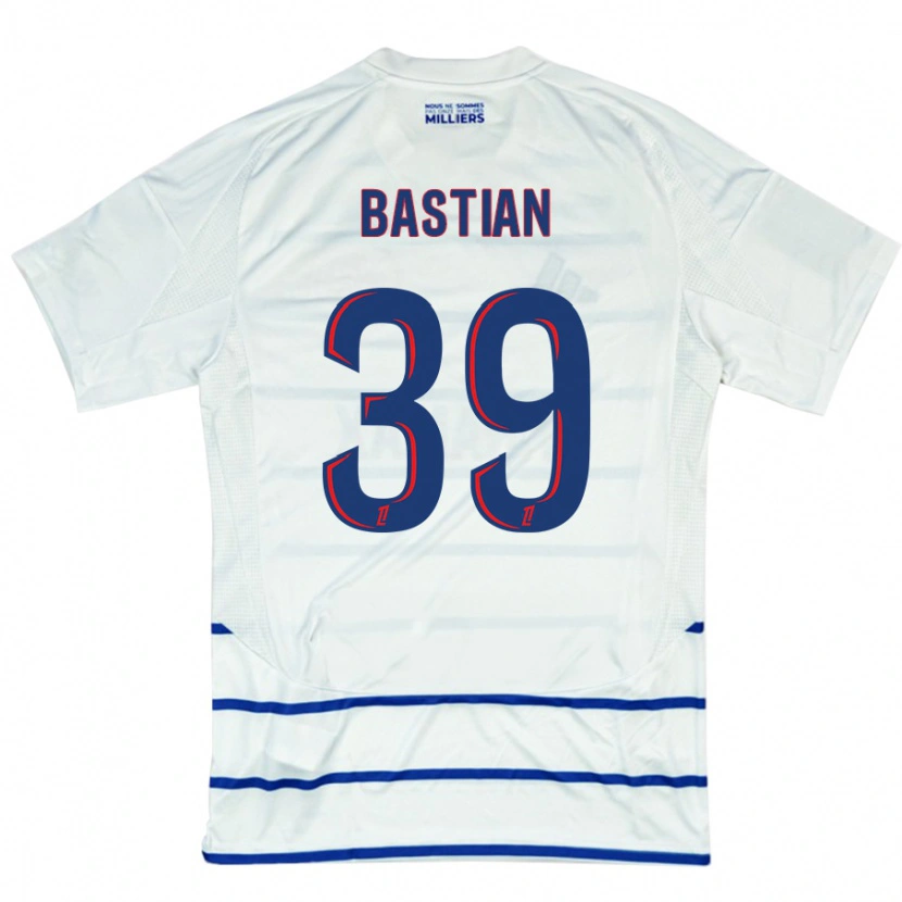 Danxen Män Maxime Bastian #39 Vit Blå Bortatröja Matchtröjor 2024/25 Tröjor T-Tröja