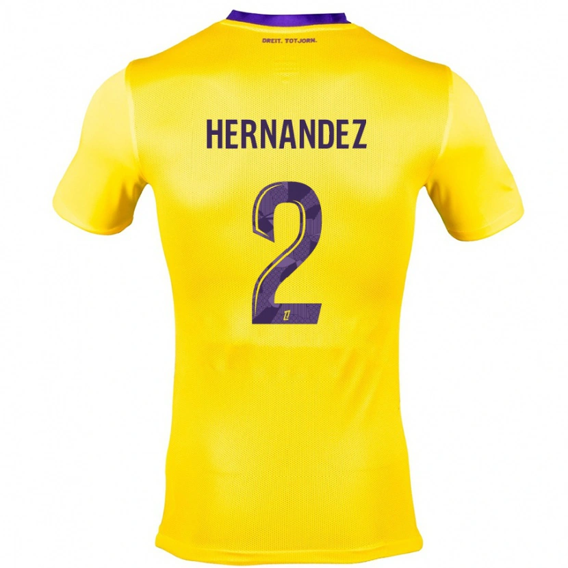 Danxen Män Lucie Hernandez #2 Gullila Bortatröja Matchtröjor 2024/25 Tröjor T-Tröja