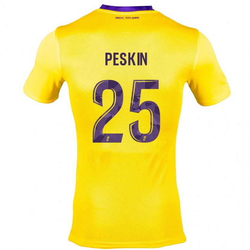 Danxen Män Kelso Peskin #25 Gullila Bortatröja Matchtröjor 2024/25 Tröjor T-Tröja