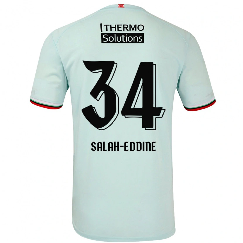 Danxen Män Anass Salah-Eddine #34 Ljusgrön Bortatröja Matchtröjor 2024/25 Tröjor T-Tröja