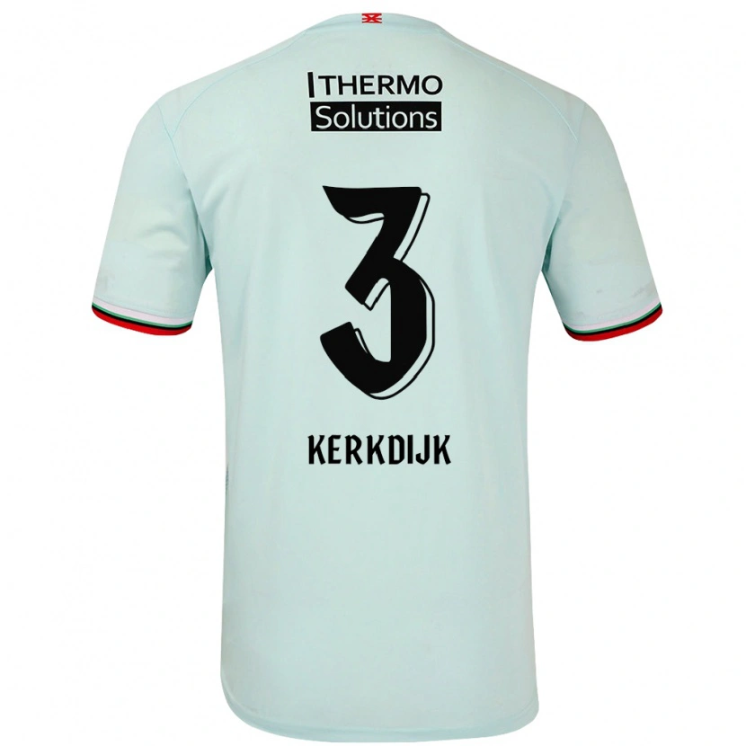 Danxen Män Danique Kerkdijk #3 Ljusgrön Bortatröja Matchtröjor 2024/25 Tröjor T-Tröja