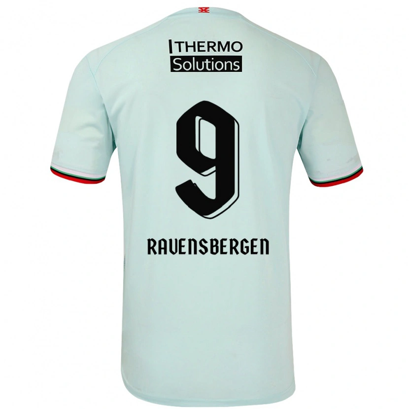 Danxen Män Jaimy Ravensbergen #9 Ljusgrön Bortatröja Matchtröjor 2024/25 Tröjor T-Tröja