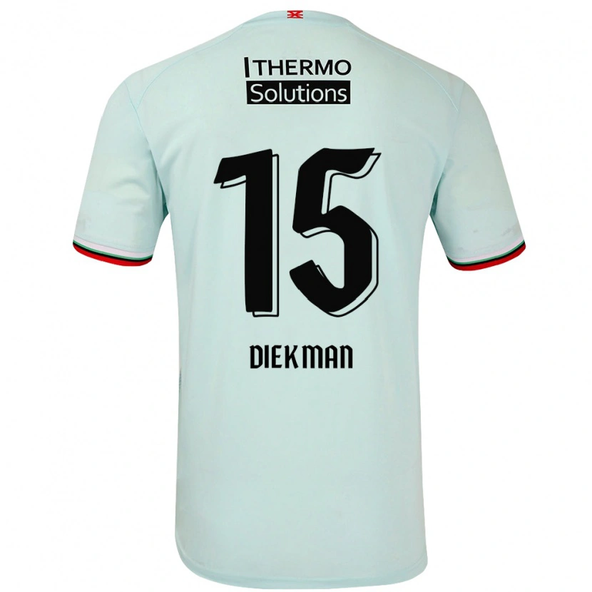Danxen Män Jill Diekman #15 Ljusgrön Bortatröja Matchtröjor 2024/25 Tröjor T-Tröja