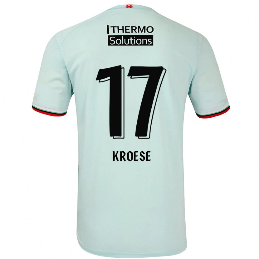 Danxen Män Fieke Kroese #17 Ljusgrön Bortatröja Matchtröjor 2024/25 Tröjor T-Tröja