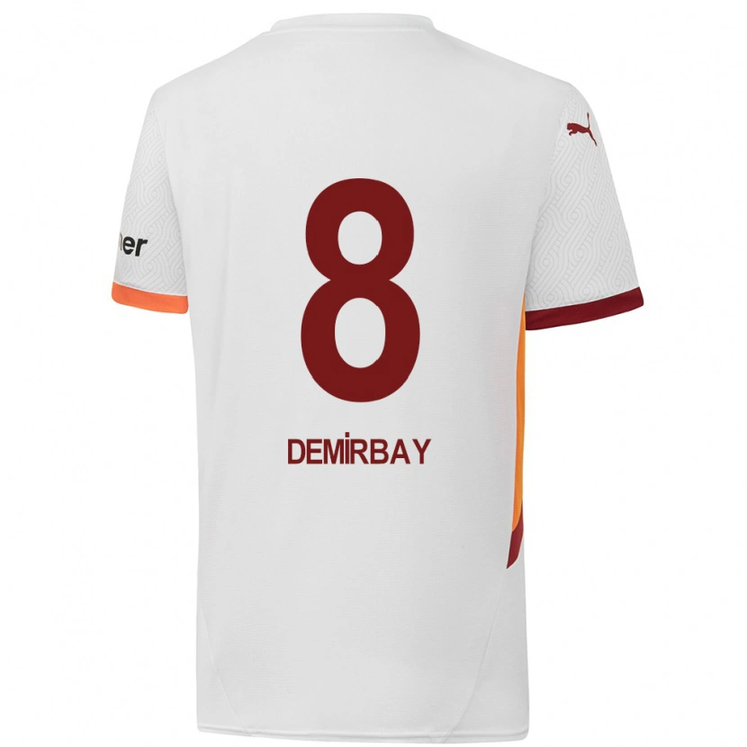Danxen Män Kerem Demirbay #8 Vit Gulröd Bortatröja Matchtröjor 2024/25 Tröjor T-Tröja