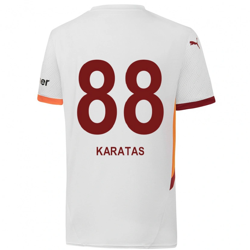 Danxen Män Kazımcan Karataş #88 Vit Gulröd Bortatröja Matchtröjor 2024/25 Tröjor T-Tröja