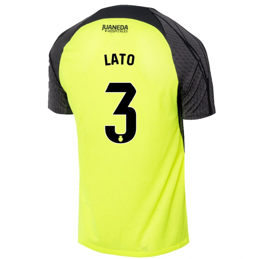 Danxen Män Toni Lato #3 Fluorescerande Grön Svart Bortatröja Matchtröjor 2024/25 Tröjor T-Tröja