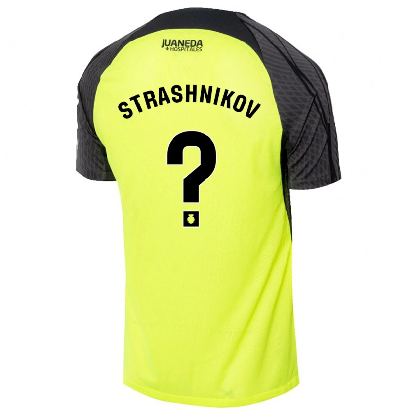 Danxen Män Nikolay Strashnikov #0 Fluorescerande Grön Svart Bortatröja Matchtröjor 2024/25 Tröjor T-Tröja