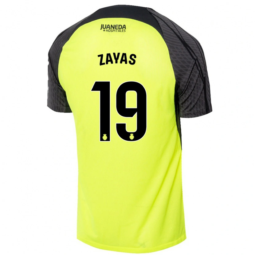Danxen Män Yosmel Zayas #19 Fluorescerande Grön Svart Bortatröja Matchtröjor 2024/25 Tröjor T-Tröja
