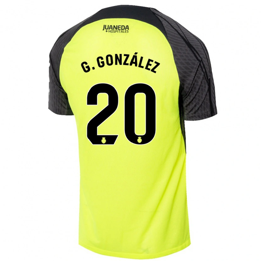Danxen Män Giovanni González #20 Fluorescerande Grön Svart Bortatröja Matchtröjor 2024/25 Tröjor T-Tröja