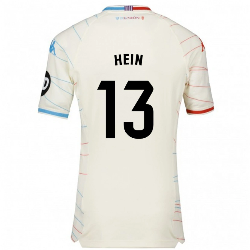 Danxen Män Karl Hein #13 Vit Röd Blå Bortatröja Matchtröjor 2024/25 Tröjor T-Tröja